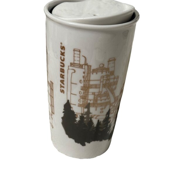 Starbucks Seattle‎ Ceramic Travel Mug With Lid 12 Fl Oz 2015 Limited Edition - Picture 2 of 6
